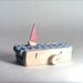 hand crank wooden boat automata