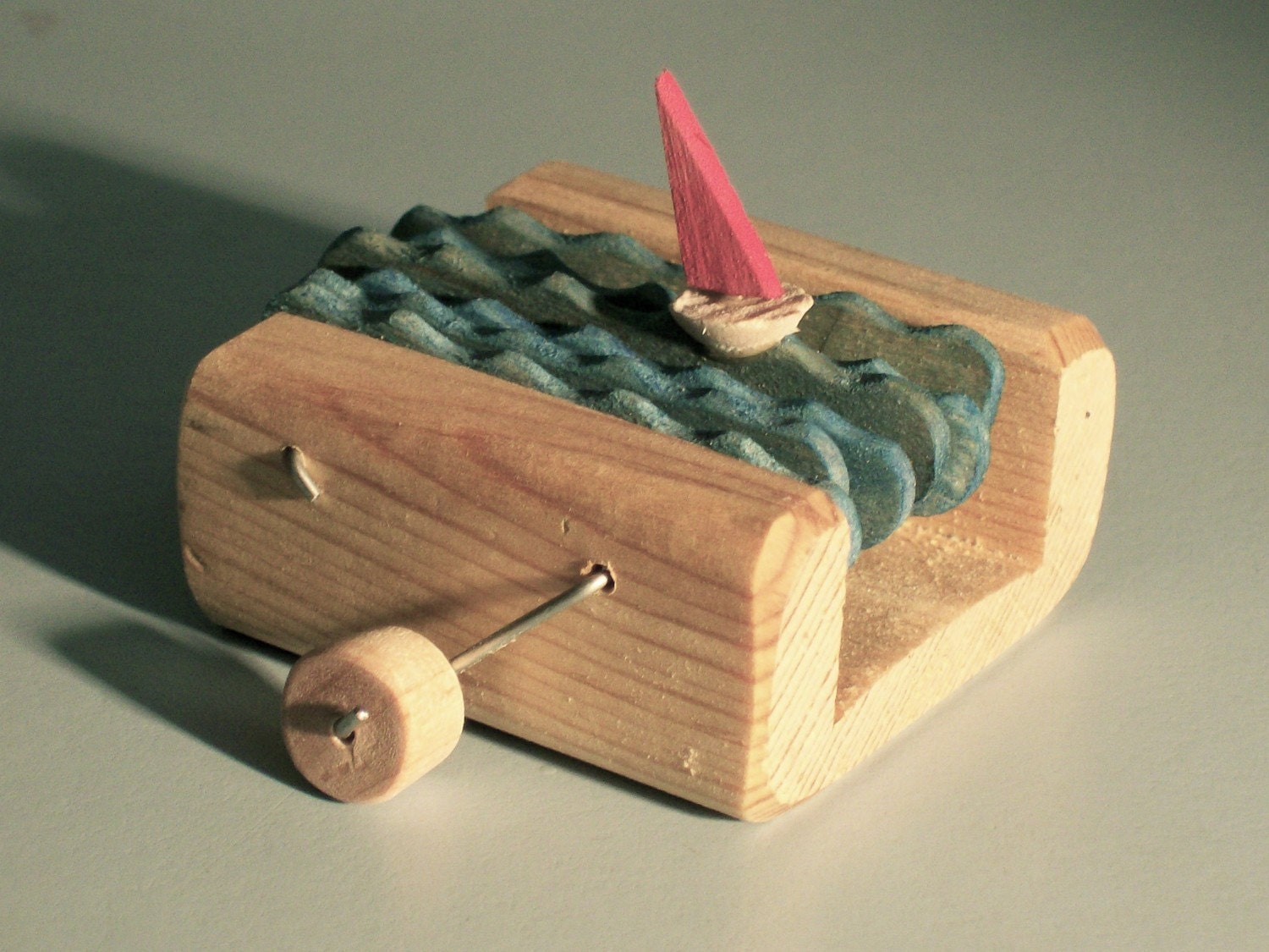 building block red sailboat automata by cartoonmonster on Etsy