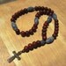 Lutheran Prayer Beads with Wooden Beads and Sodalite Gemstones