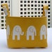 Large Yellow Ele the Elephant Fabric Organizer Basket