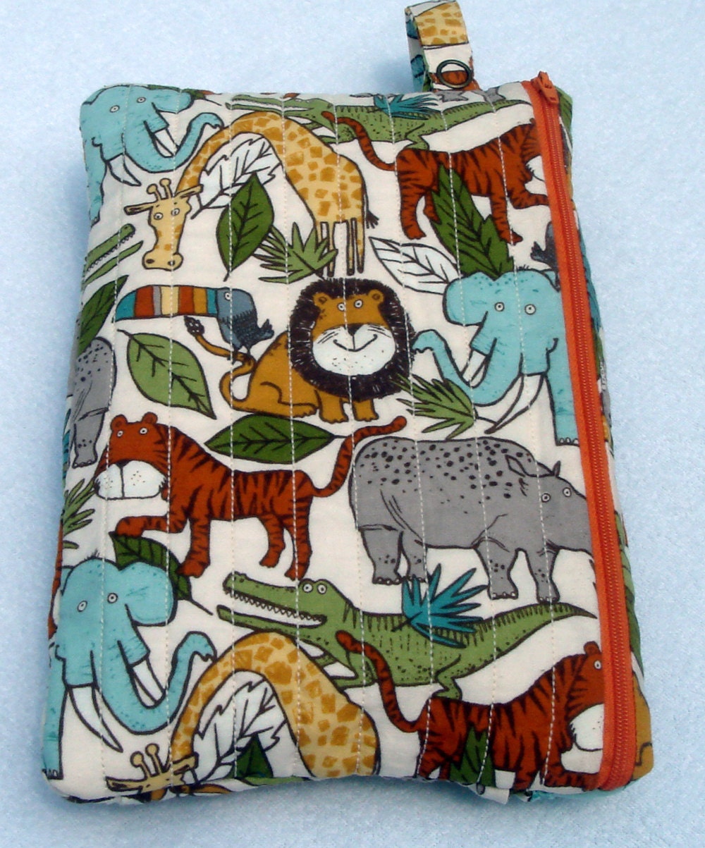 Mighty Jungle Animals Organic Cotton Diaper & by toocuteoriginals