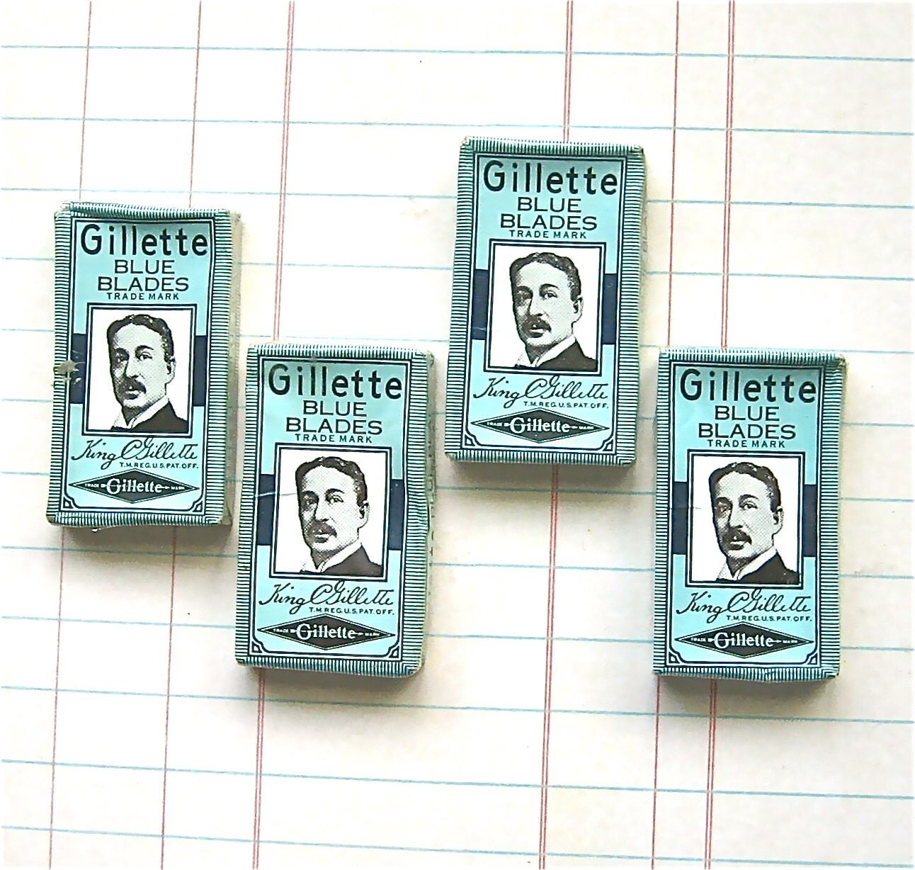 Razor Sharp Vintage Gillette Blue Blades Set of 20