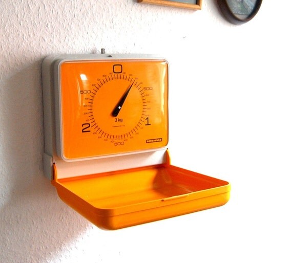 Vintage Kitchen Wall Scale Soehnle Bright Yellow Germany   Il 570xN.179725834 