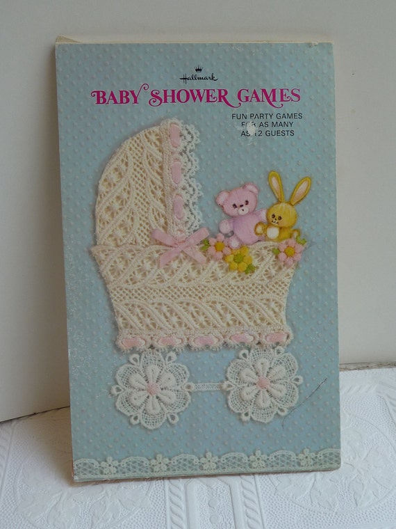 Baby Shower Games Vintage Hallmark Tablet Paper by 