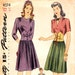 Vintage 40s dress pattern - Simplicity 4514 - Bust 32