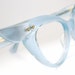 Vintage 50s Blue Cat Eye Eyeglasses or Sunglasses Winged France