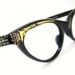 Black Cat Eye Eyeglasses Frame 1950s Eyewear Frame France