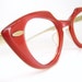 Vintage Red cat eye eyeglasses Shuron Frame
