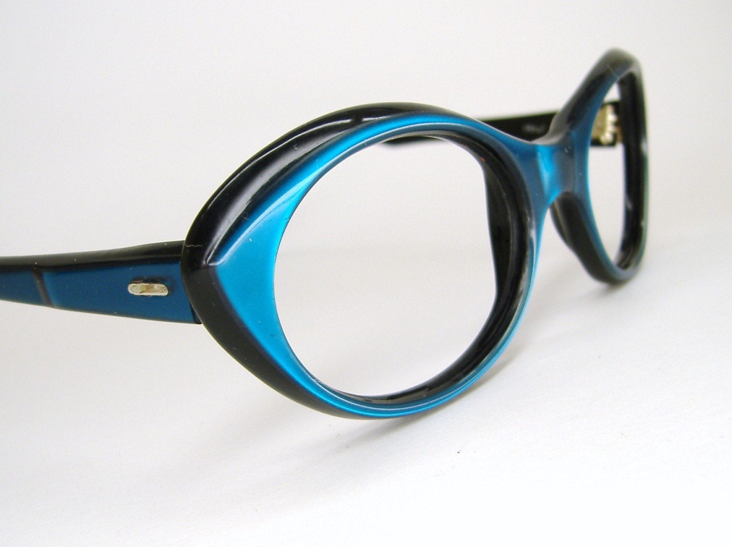 Brilliant Teal Blue Cat Eye Eyeglasses Frame