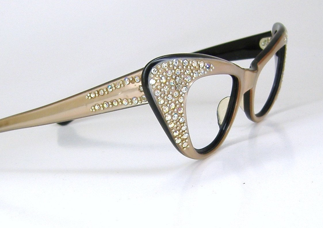 Vintage 50s Pink Cat Eye Eyeglasses Frame