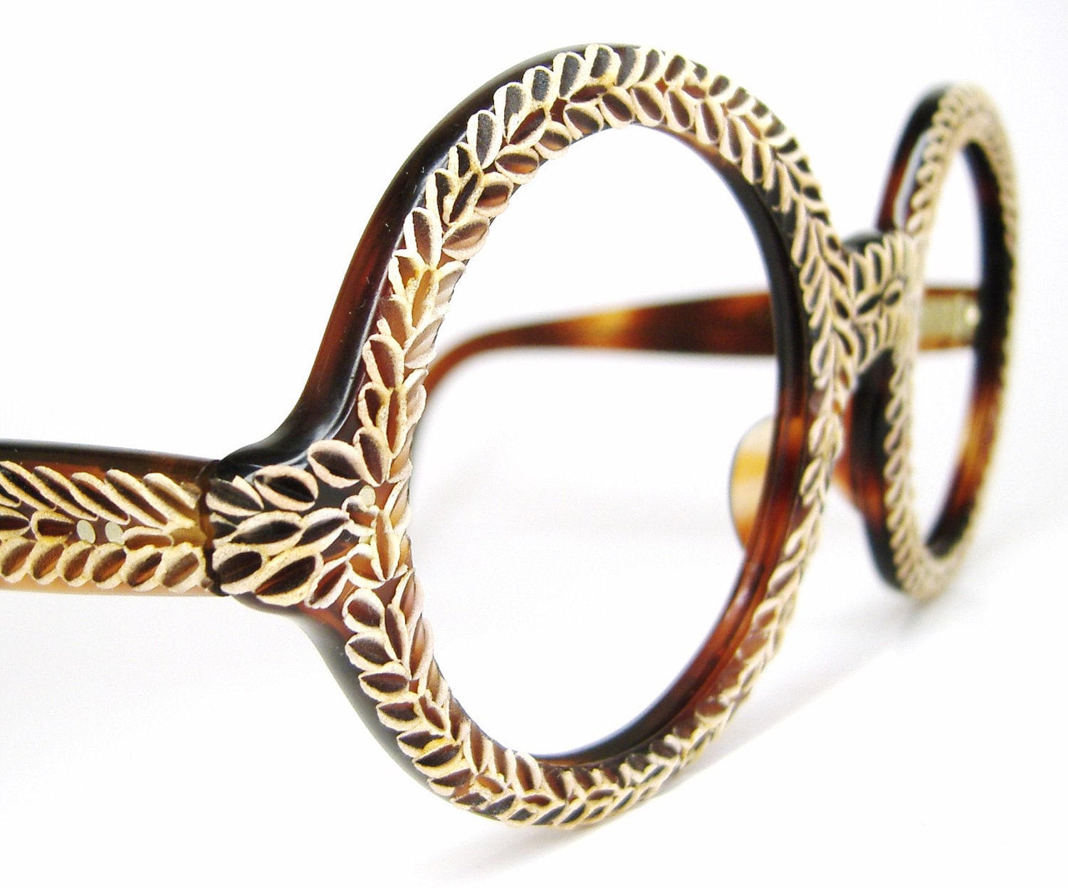 RESERVED Vintage French 60s Round Eyeglasses Frame