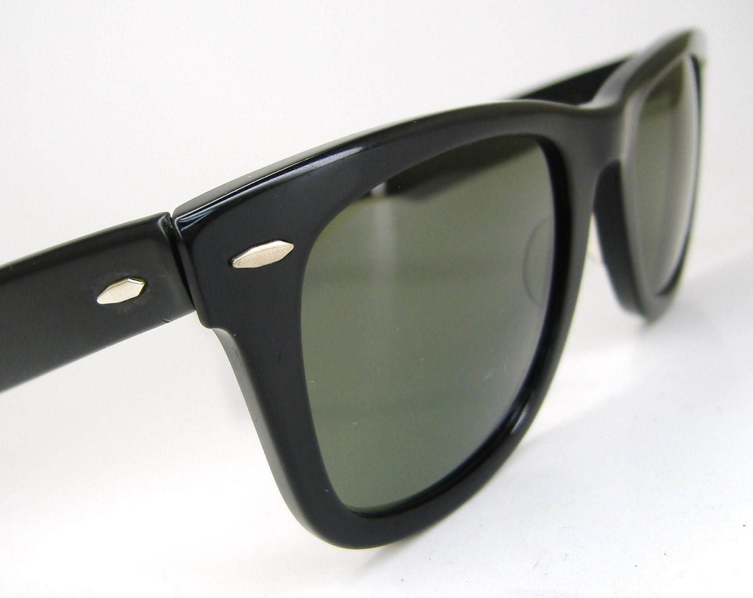 Vintage 60s Black Ray Ban Wayfarer Sunglasses 5022 Usa