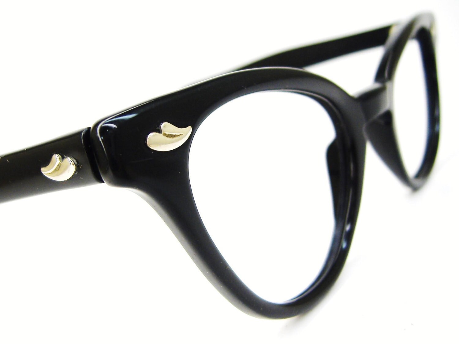 Vintage 50s Black Cat Eye Eyeglasses Frame By Vintage50seyewear 