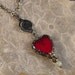 Spiral Heart Necklace in True Red - Other Custom Colors Available