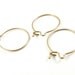 30 pcs - 15mm Gold Plated Round Hoop Earwires .