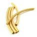 6 - 2x30mm Textured Gold Plated Curved Tubes Spacer Bar Links .