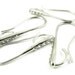 4 - Rhinestone Earwires with Loop on the Back - Silver