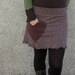 Chocolate Hearts Hemp Mini Skirt :Made to Order Sz. Sm Med Lg XL Eco Friendly Organic Cotton