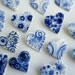 Handpainted Delft Porcelain Brooch - Heart