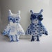Handpainted Delft Brooch - Owl