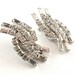 Rhinestone Flame Earrings Vintage Sparkle Bridal Jewelry Glamour Weddomg Fashion Clip On Earrings