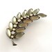Rhnestone Brooch Vintage Glass Jewelry Moss Green Aurora Borealis Leaf Pin (Free Shipping USA)