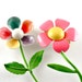 Vintage Enamel Flower Brooch Jewelry Lot Daisy Pins, Free Domestic Shipping