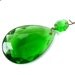 Vintage Chandelier Green Crystal Glass Collectibles Supplies Accessories Home and Living Jewelry Housewares Pendant, Free Domestic Shipping