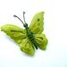 Vintage Butterfly Brooch Chartreuse Apple Green Costume Jewelry, Free US Shipping
