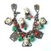 SELRO SELINI Asian Princess Designer Vintage Exotic Charms 1950 Bracelet Earrings Collector Jewelry Set, Free US SHiPPING