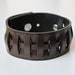 Brown Leather Bracelet Leather Cuff Woven Style