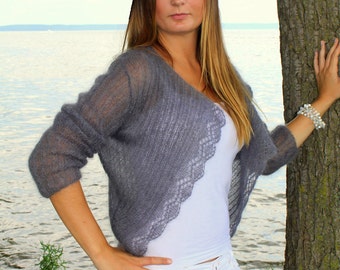 PATTERN - Glass Shrug/Bolero/Cardigan Knitting Pattern Size M to L