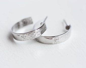 Silver Hoop Earrings, Small Silver Hoops