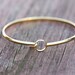 Gold Wire Bracelet - Circle Hook