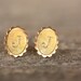 Vintage J Oval Studs