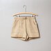 1980s Mini Shorts - Khaki Camper High Waist Shorts