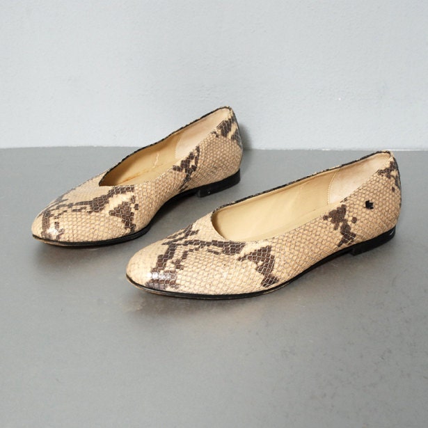 express snakeskin flats