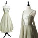1950s dress // 50s bombshell dress // 50s lace princess dress