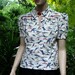 RESERVED for pinkbanana3. 1930s / 1940s WWII Vintage Reproduction Blouse - Fabulous retro Areoplane fabric