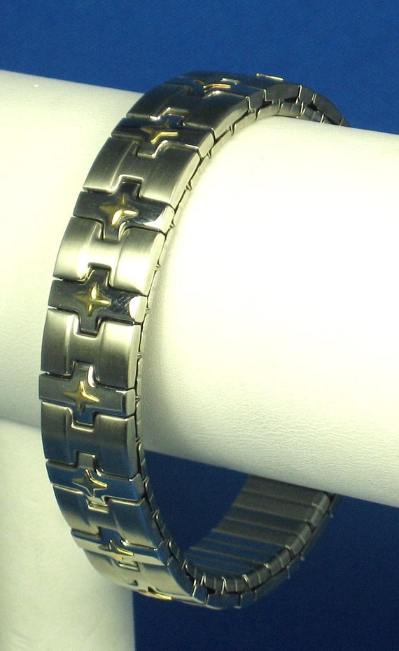 Milor Italy Stainless Steel and 18kt Gold Bracelet