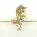 Vintage Spain Enamel Fighting Rooster Pin