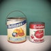 Pair of Vintage Tin Cans - Great Graphics