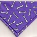 Bones on Purple - Medium Pet Bandana