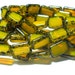 Czech Picasso Milky Yellow Rectangles 12x8mm