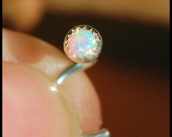 Opal Nose Stud / Nose Ring / Gemstone Nose Ring / Rock Your Nose / Unique Nose Jewelry - CUSTOMIZE