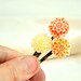 Orange Crush BobbyPins - 3 pcs - Lucite flowers and Antiqued Brass
