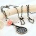 Brass Charm Necklace - Tennis Girl Necklace - Antiqued Brass and Czech Glass