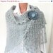 ON SALE Holiday sale - Lacy Crochet Mohair Shawl Silver Gray -Fashion- Fashion gifts - Holiday accessories -crocheted fashion - Free Sh