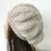 Hand Knit Hat beret in Oatmeal Beige womens hat winter hat Slouch Beanie Slouch hat Leaf hat Pastel Fashion Winter Accessories knitting