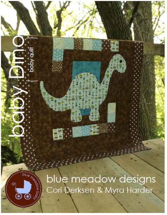 Items similar to Quilt Pattern baby dino baby quilt printed copy on